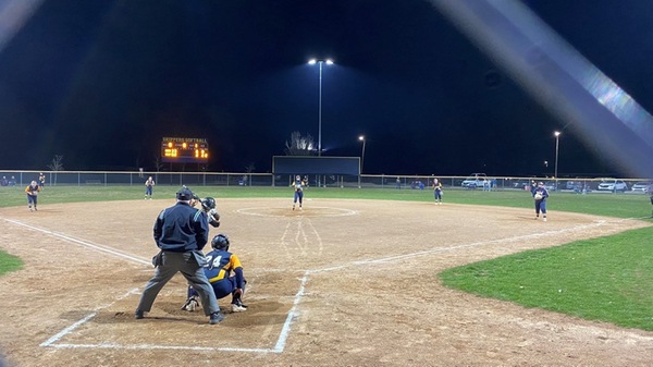 SC4 Softball game being played under the lights at the Skippers Softball Field