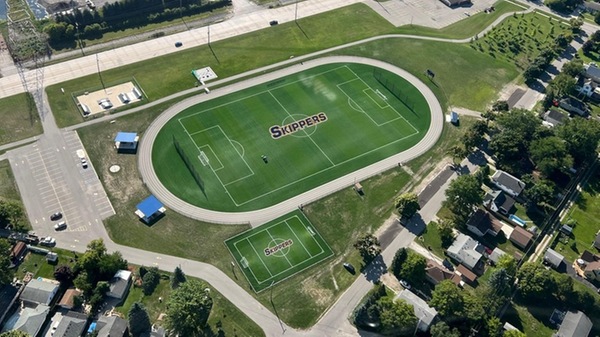 Aerial view of the Skippers Softball Field and Skills Field