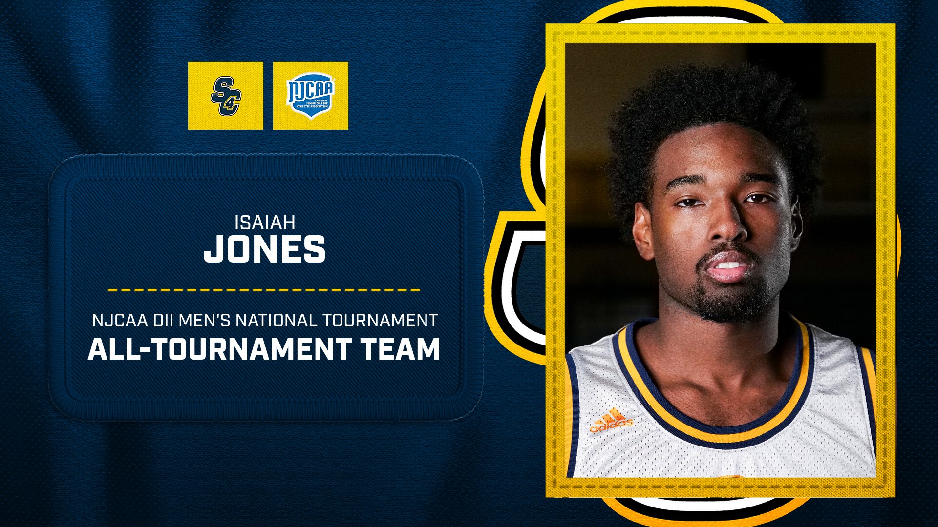 Men's Basketball: Isaiah Jones Named to the NJCAA National Tournament All-Tournament Team